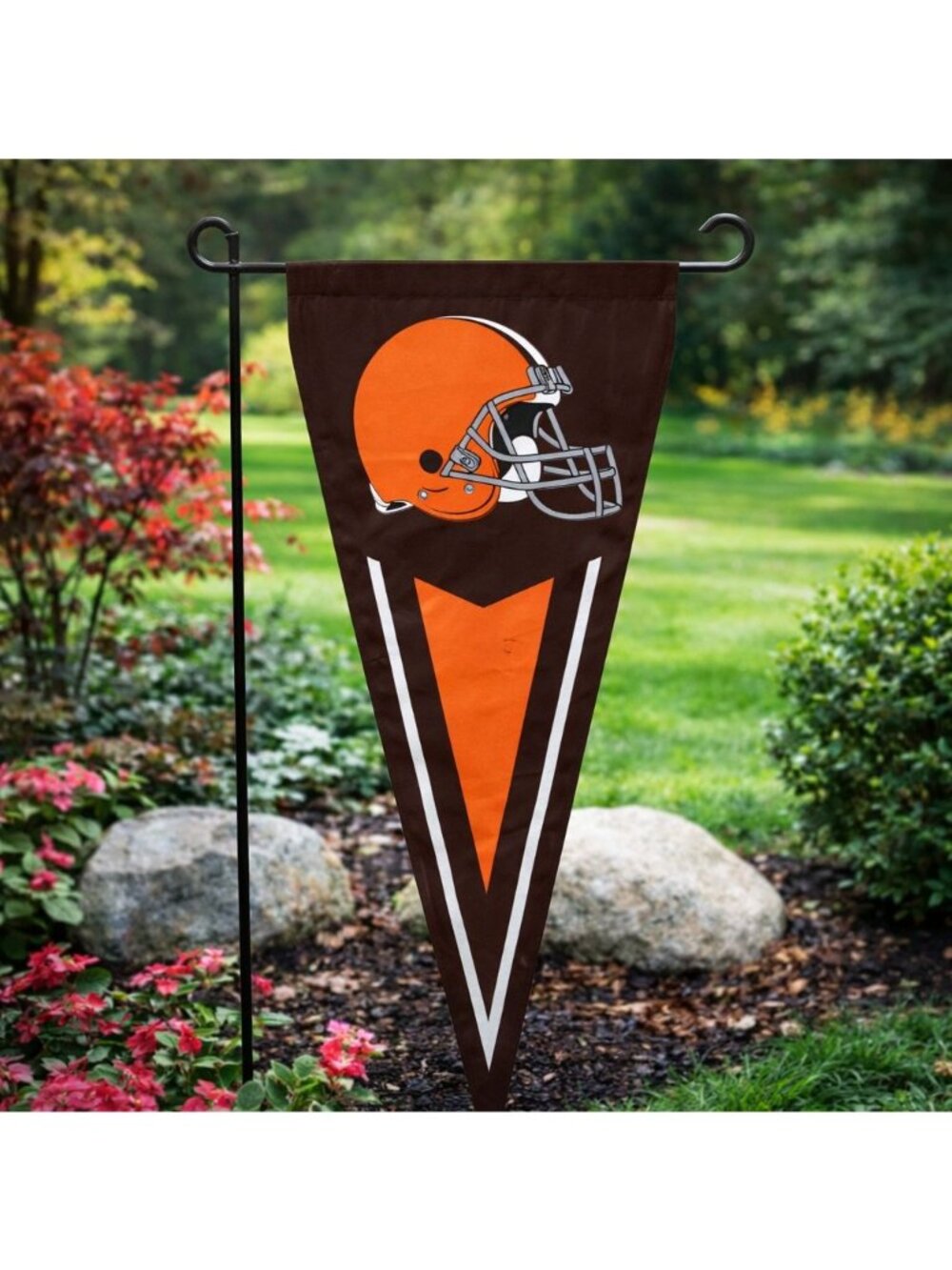 NFL Cleveland Browns Pennant Embroidered Applique Fan Banner Indoor Outdoor